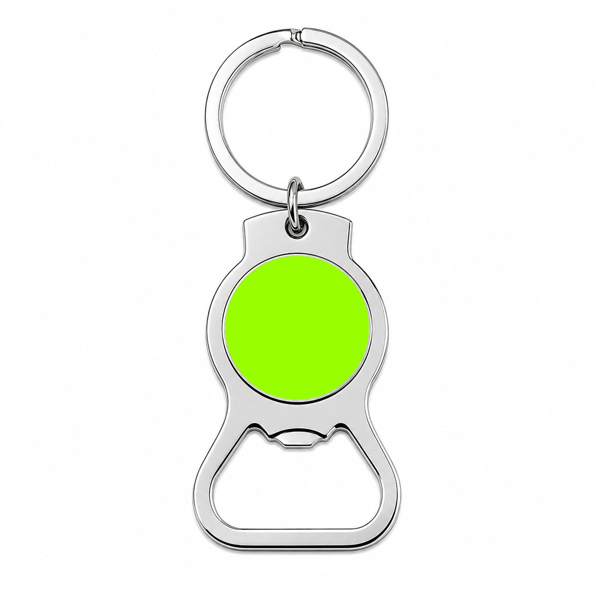 It's Just a Solid Lime Green Color Bottle Opener Keychain