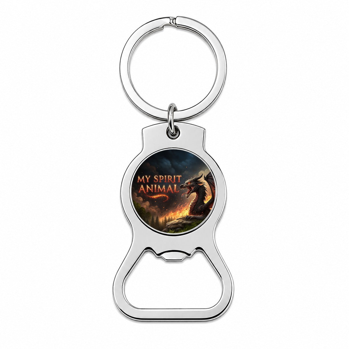 My Spirit Animal Fierce Dragon Funny Bottle Opener Keychain