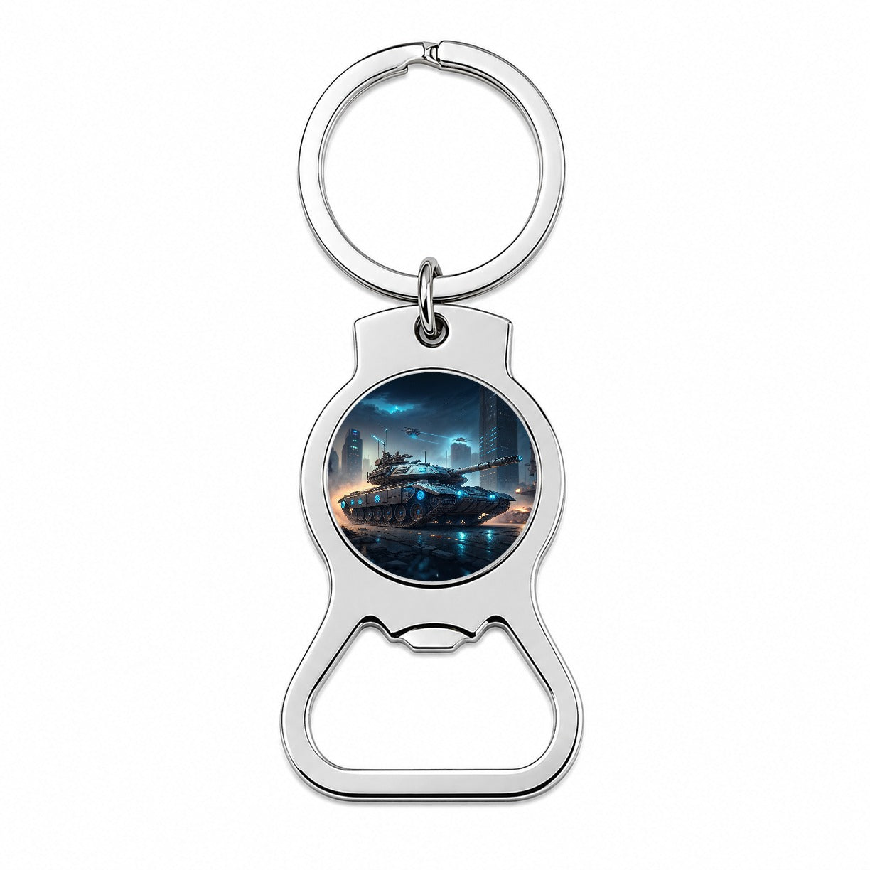 Sci-Fi Tank Urban Warfare Bottle Opener Keychain
