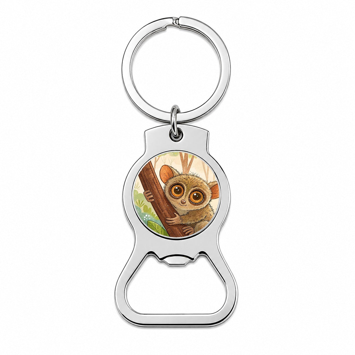 Tarsier Children's Illustration Style Bottle Opener Keychain