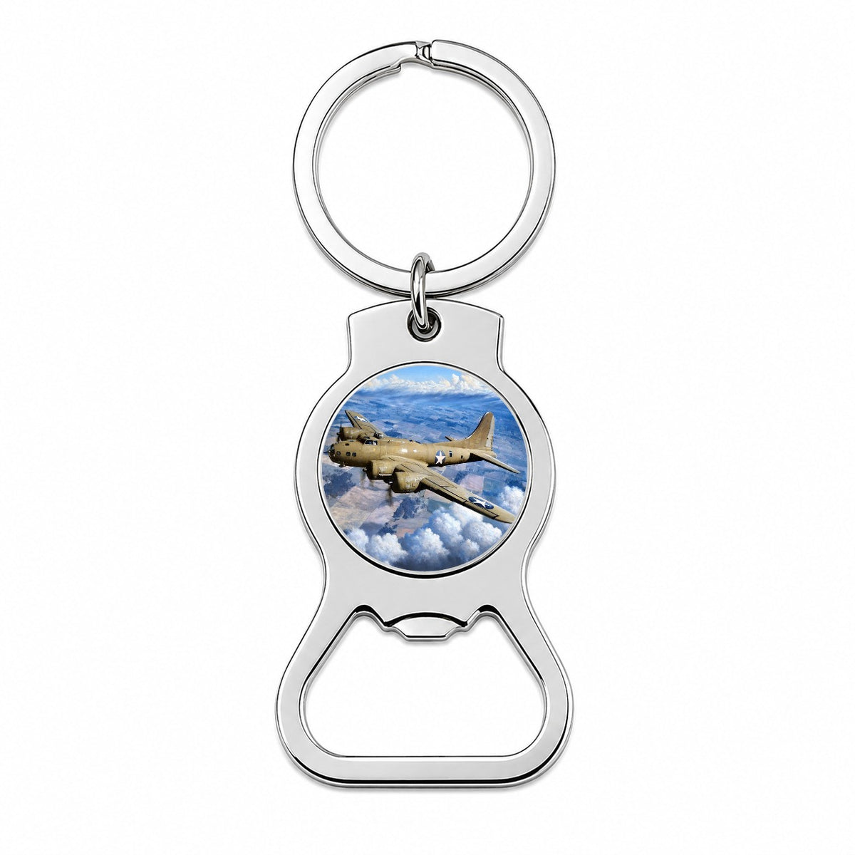 B-17 Flying Fortress WWII US Air Force Heavy Bomber Bottle Opener Keychain