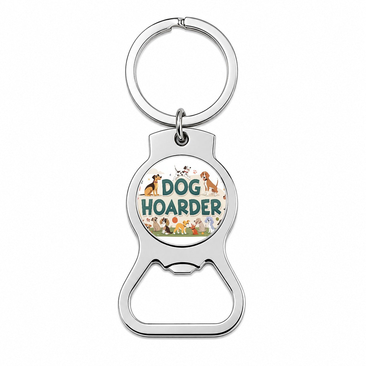 Dog Hoarder Funny Bottle Opener Keychain