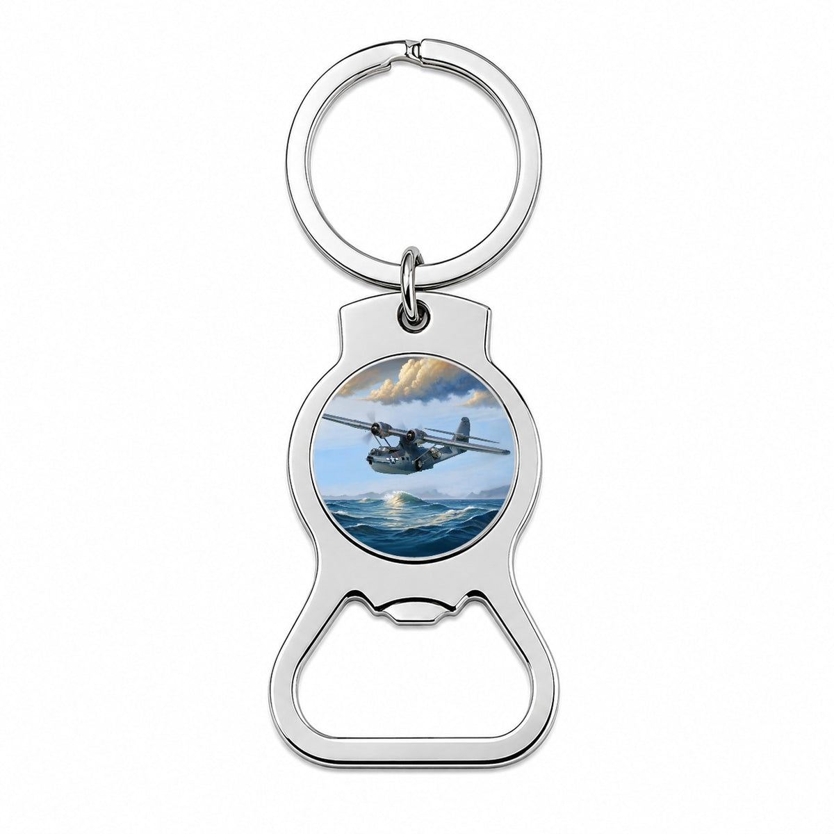PBY Catalina Seaplane US Navy Search Rescue WWII Bottle Opener Keychain