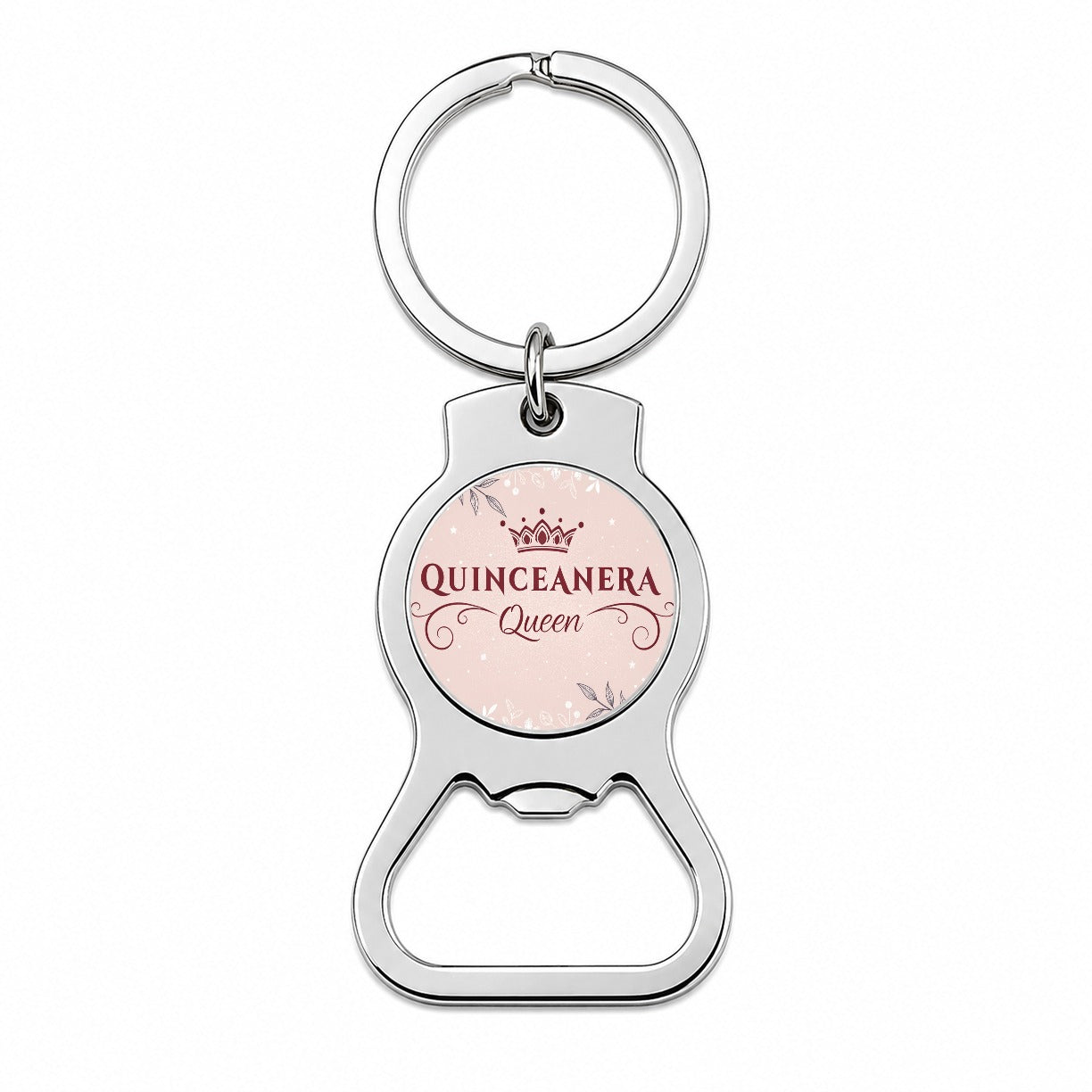 Quinceanera Queen Celebration Bottle Opener Keychain