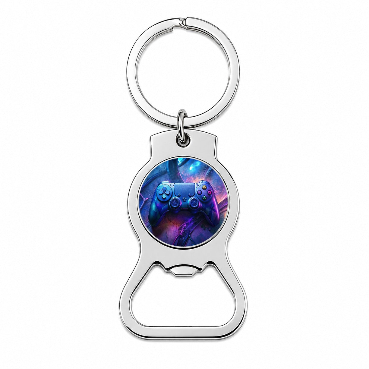 Video Game Controller Graffiti Style Bottle Opener Keychain