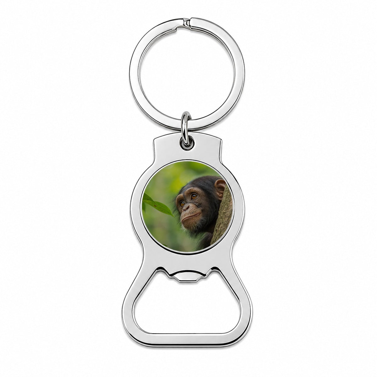 African Chimpanzee Safari Wildlife Bottle Opener Keychain