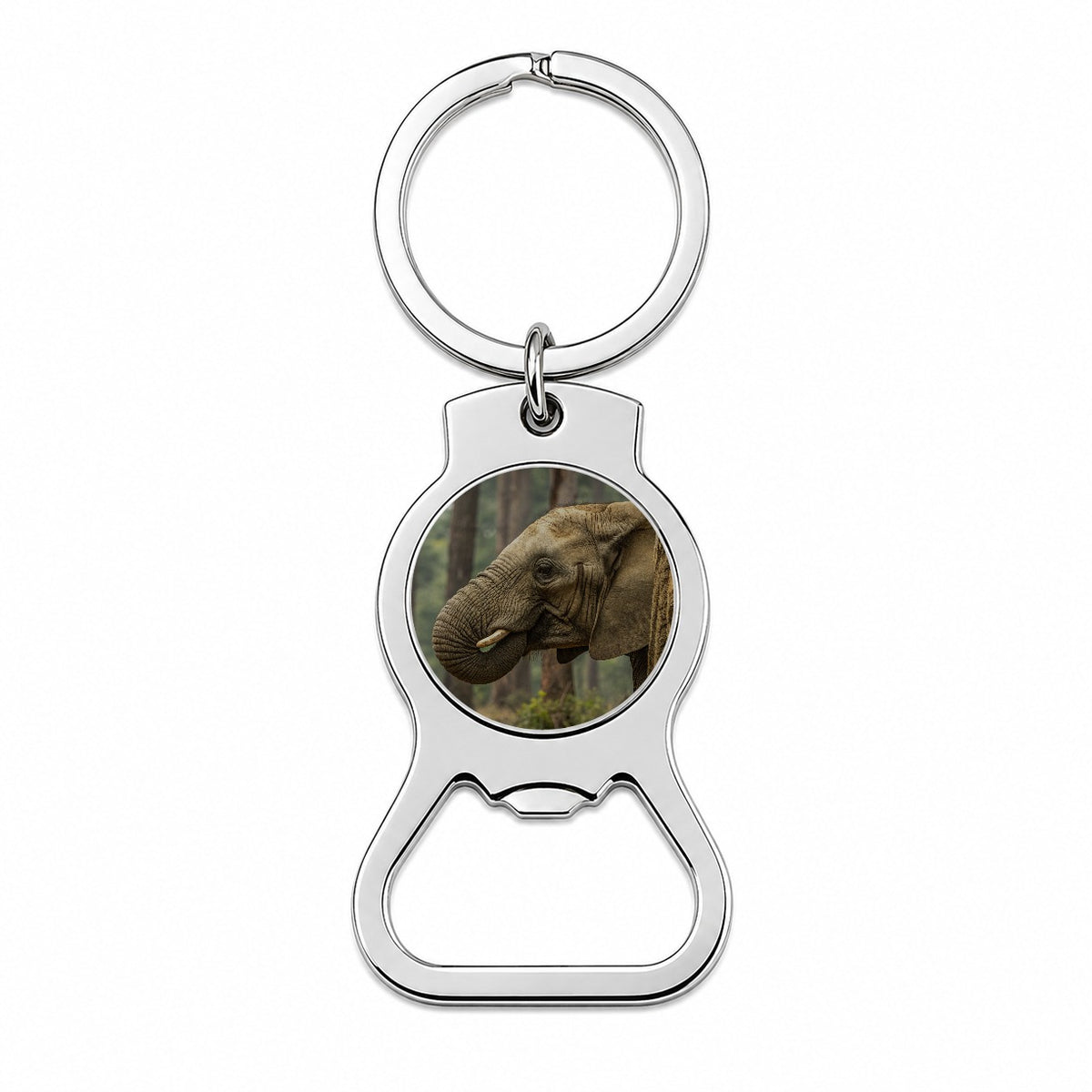 African Elephant Safari Wildlife Bottle Opener Keychain