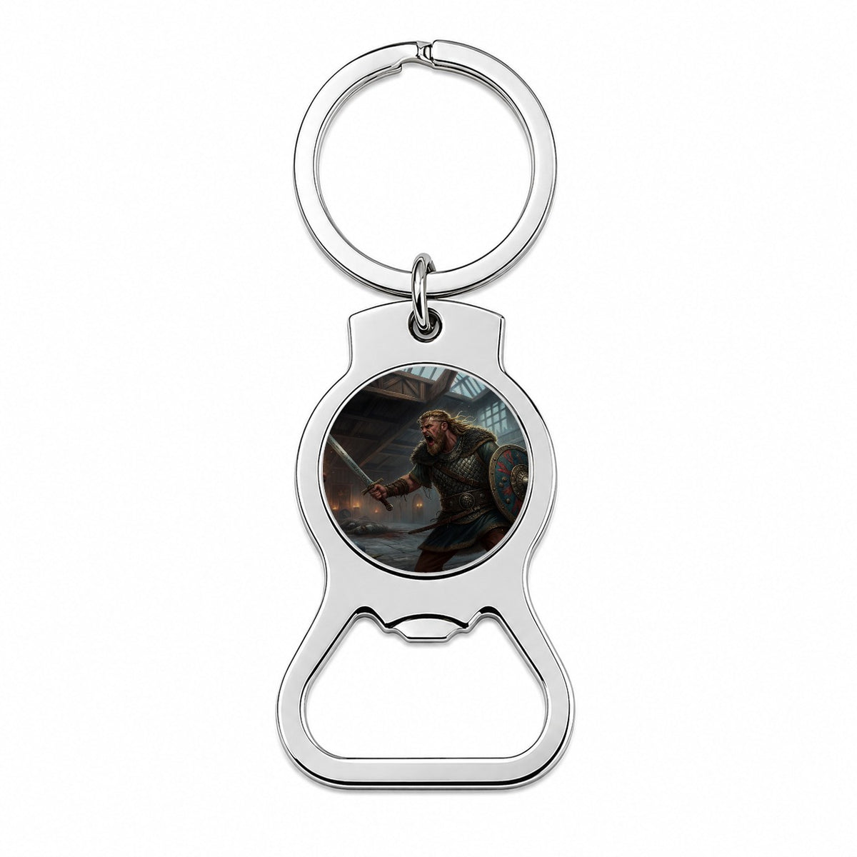 Beowulf Viking Warrior Bottle Opener Keychain