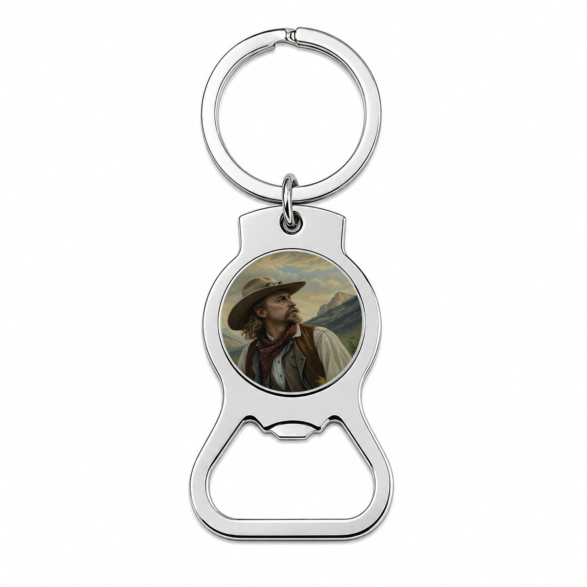 Buffalo Bill Wild West Bottle Opener Keychain