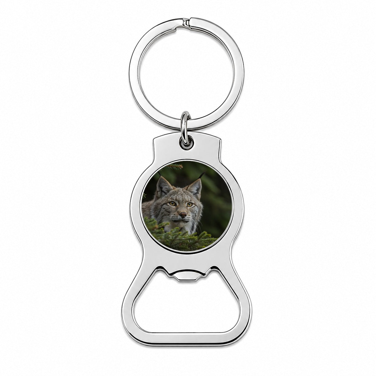 Canada Lynx Wildlife Nature Bottle Opener Keychain