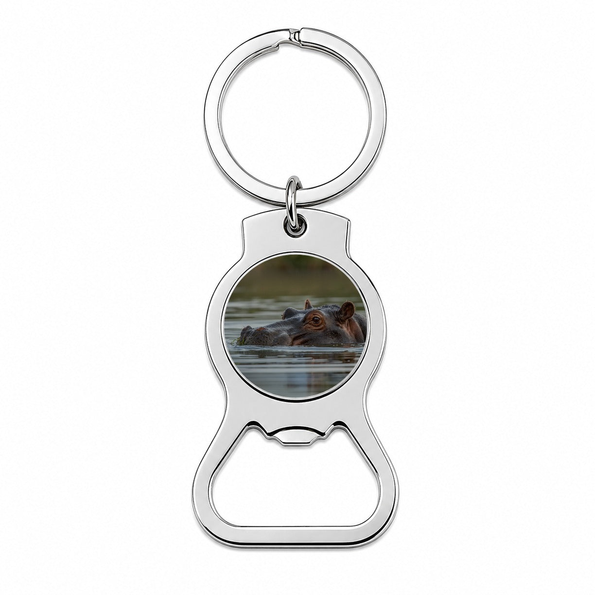 Hippo River Safari Wildlife Africa Bottle Opener Keychain