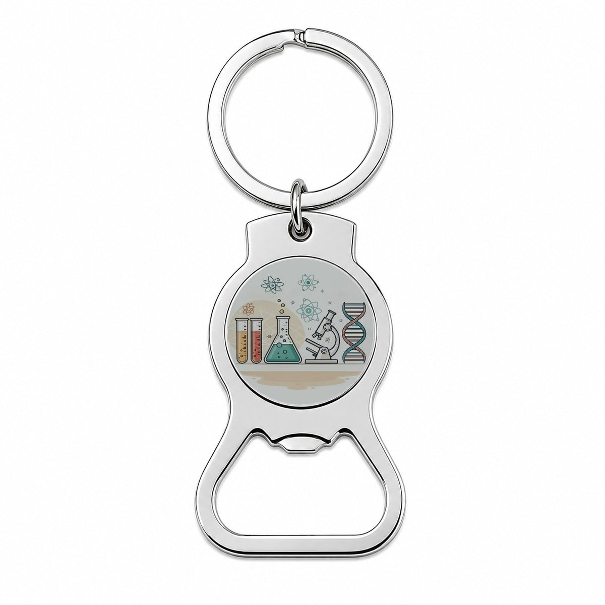 Science Laboratory Chemistry Biology Physics Bottle Opener Keychain