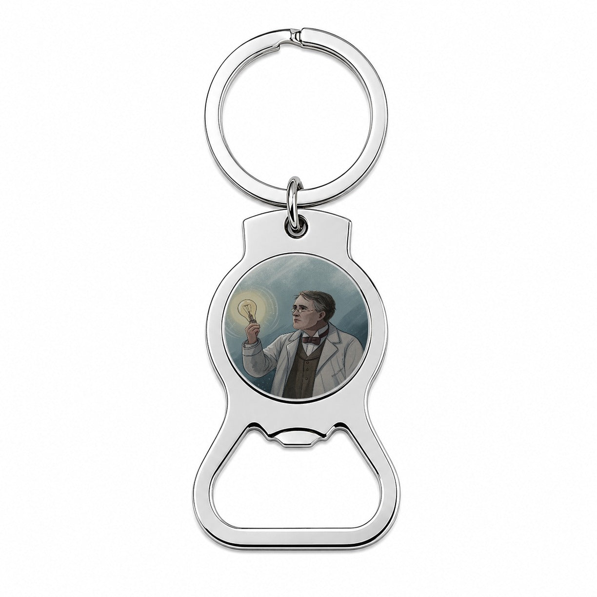 Thomas Edison American Inventor Bottle Opener Keychain