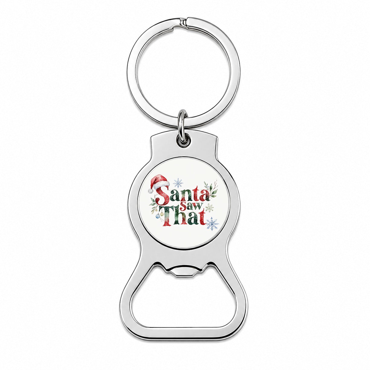 Santa Saw That Christmas Funny Bottle Opener Keychain