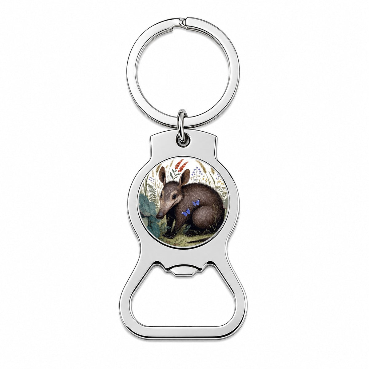 Aardvark African Wildflowers Bottle Opener Keychain