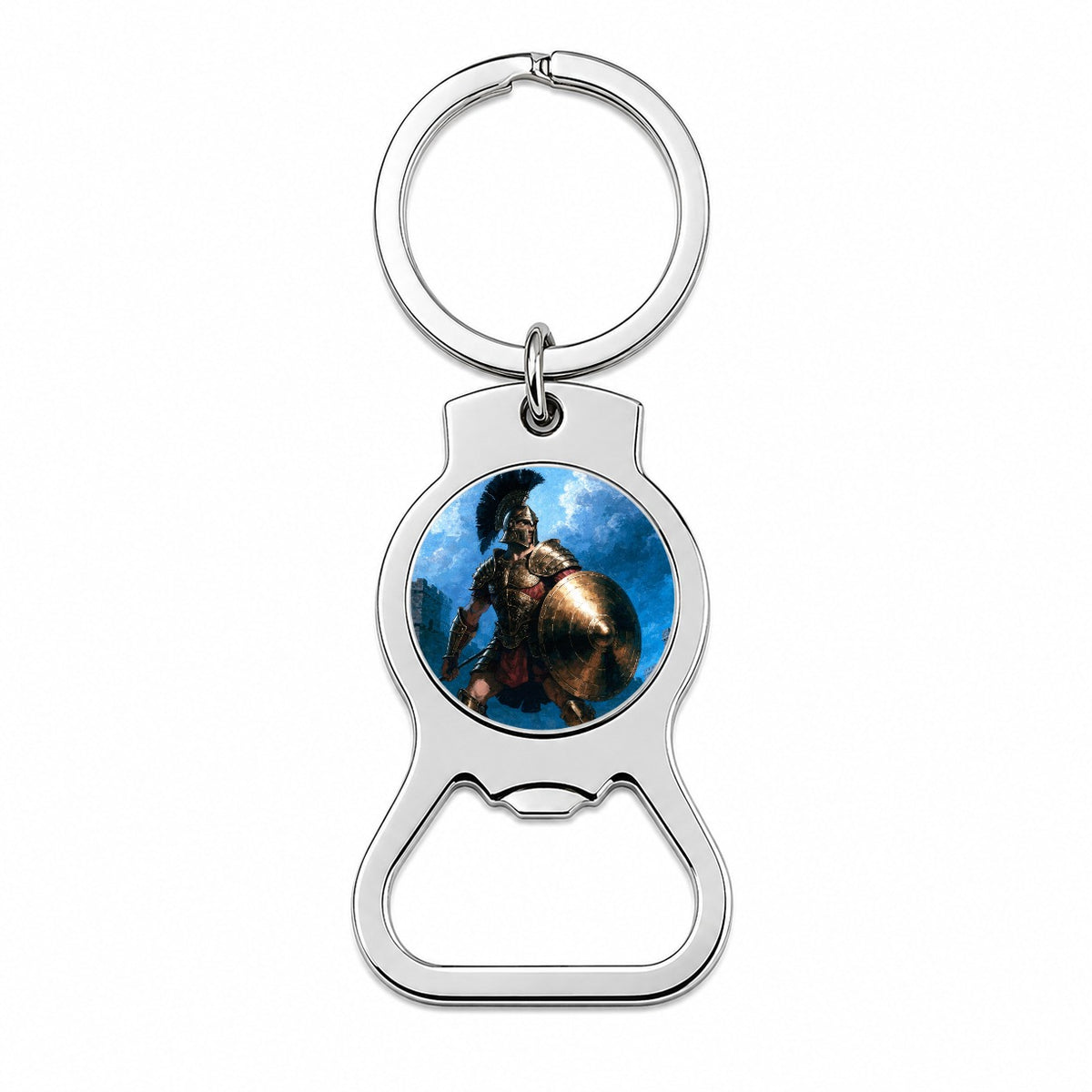 Achilles Greek Warrior Bottle Opener Keychain
