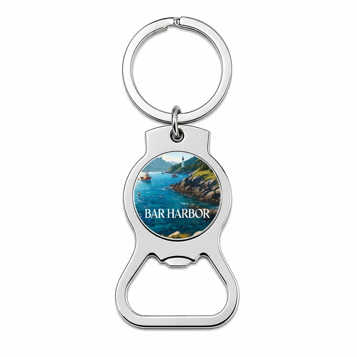 Bar Harbor Maine Travel Bottle Opener Keychain