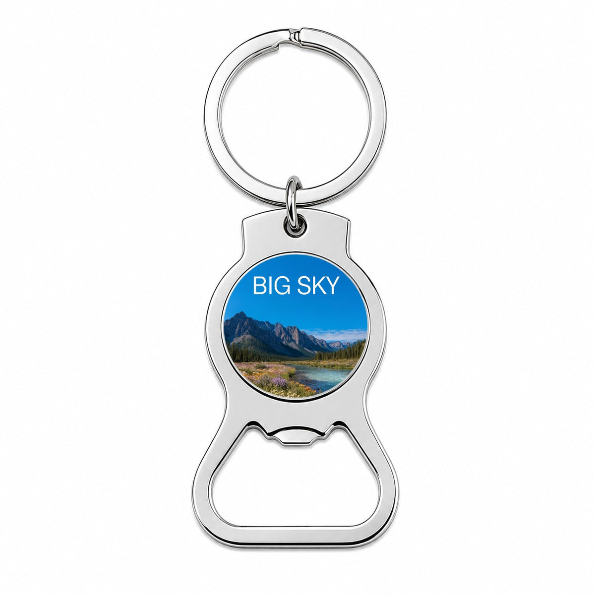 Big Sky Montana Travel Bottle Opener Keychain