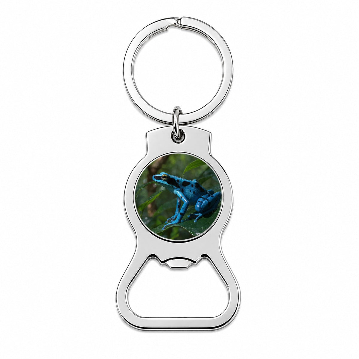 Blue Poison Dart Frog Bottle Opener Keychain