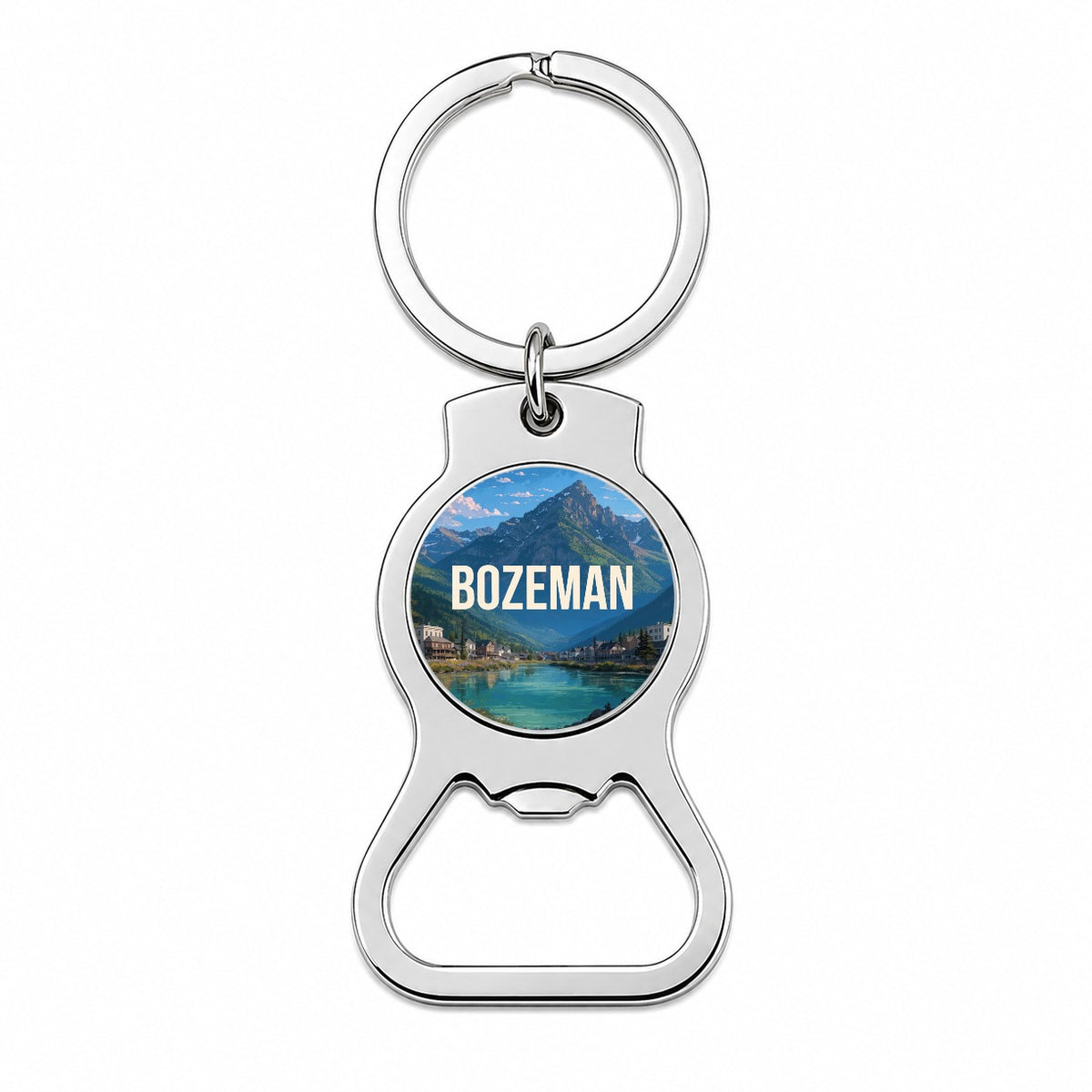 Bozeman Montana Travel Bottle Opener Keychain