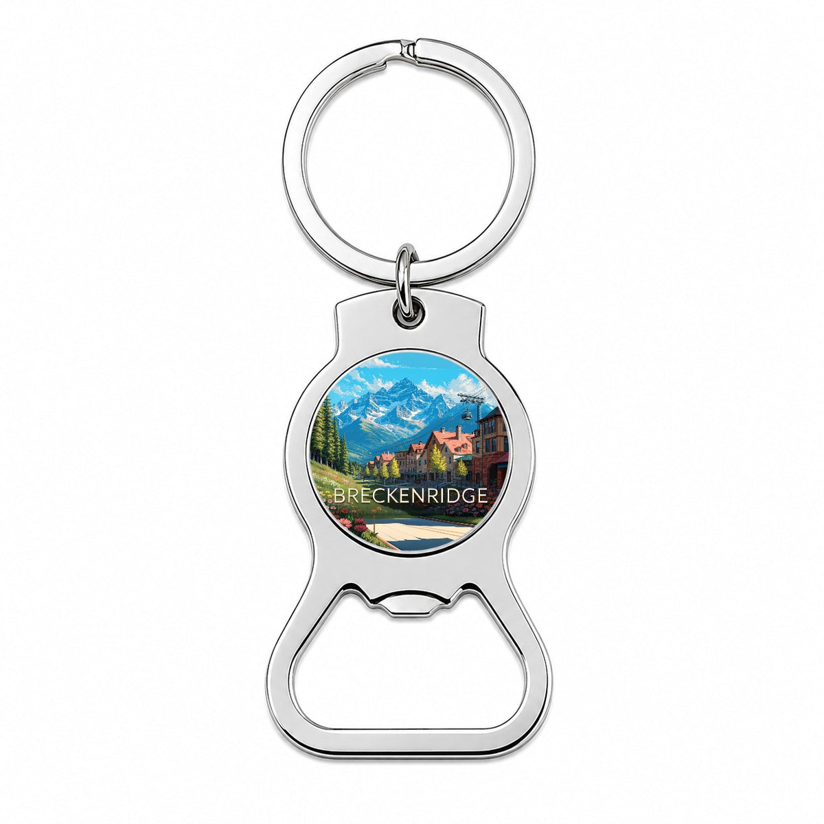 Breckenridge Colorado Travel Bottle Opener Keychain