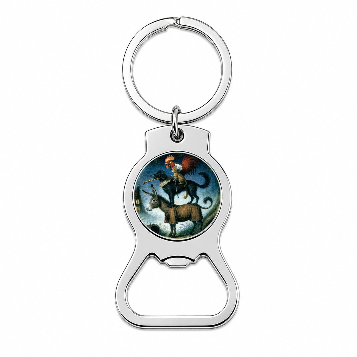 Bremen Town Musicians Bottle Opener Keychain