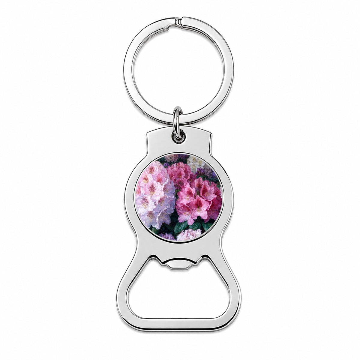 Colorful Rhododendron Garden Bottle Opener Keychain