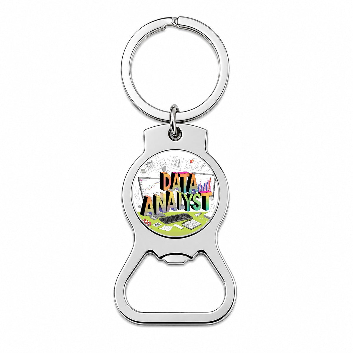 Data Analyst Bottle Opener Keychain