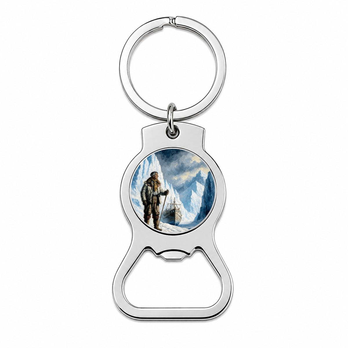 Ernest Shackleton Explorer Bottle Opener Keychain