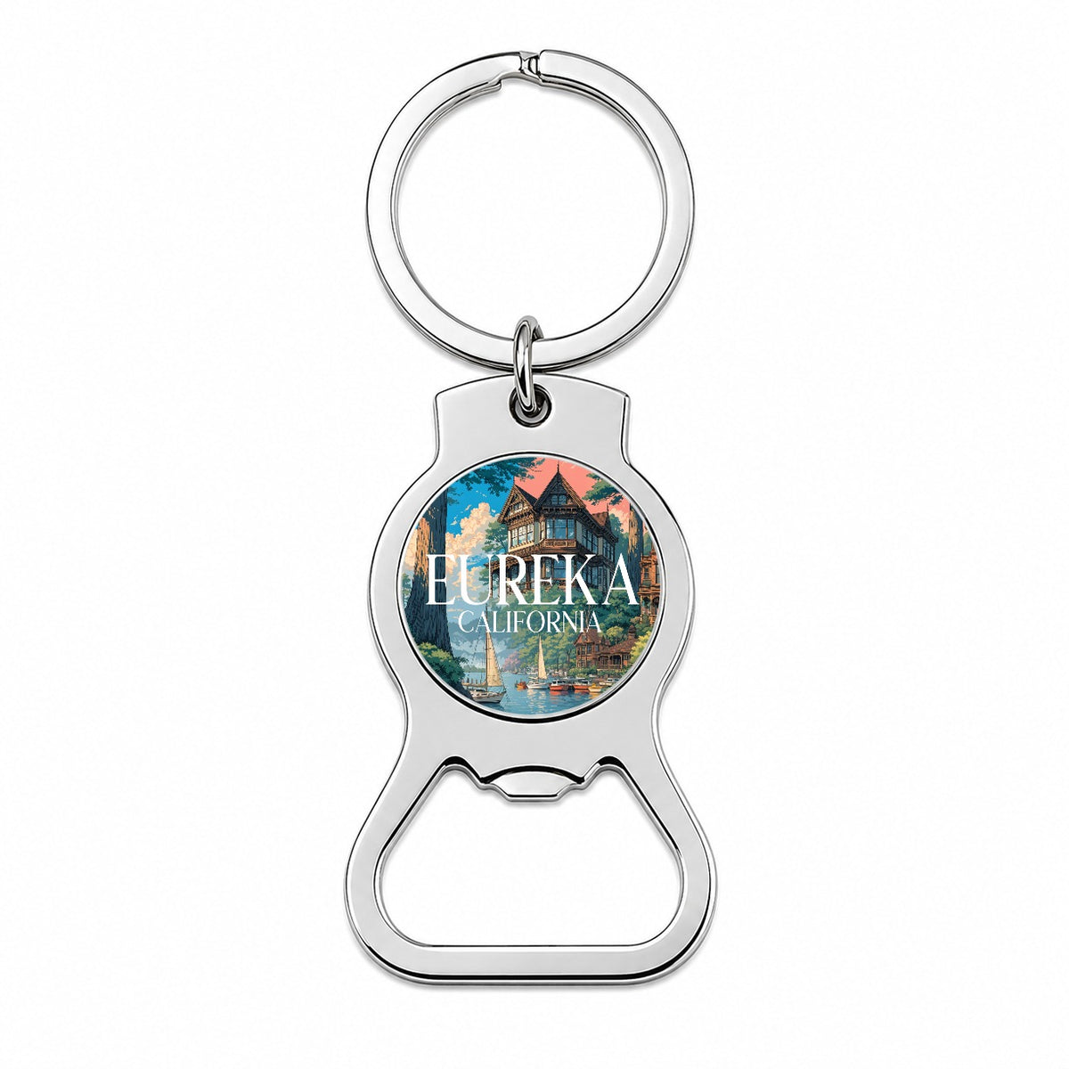 Eureka California Travel Bottle Opener Keychain