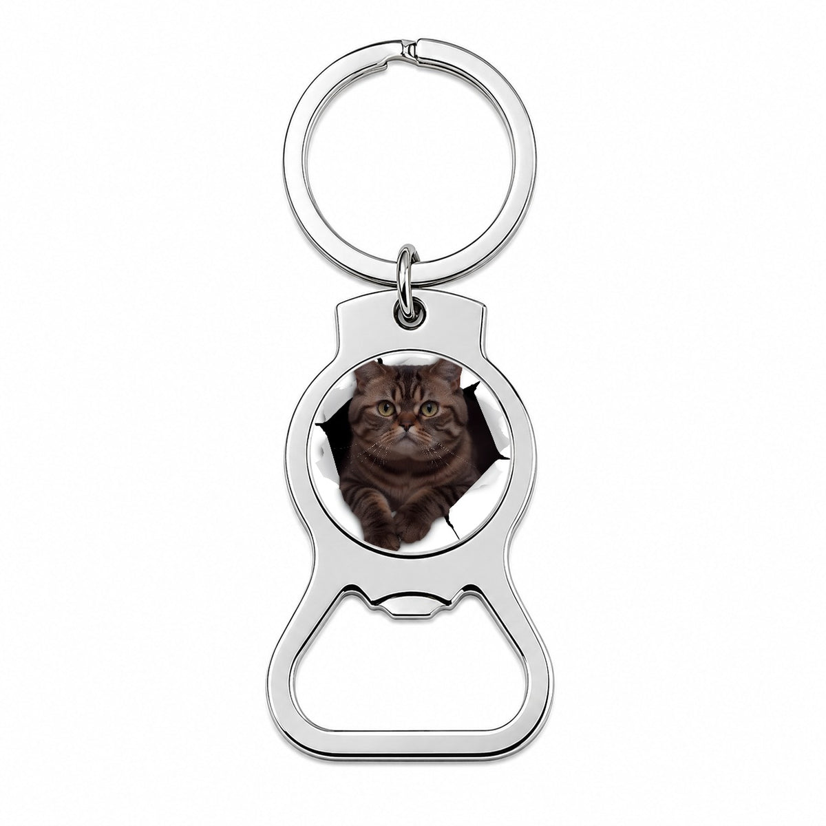 Exotic Shorthair Cat Breakout Bottle Opener Keychain
