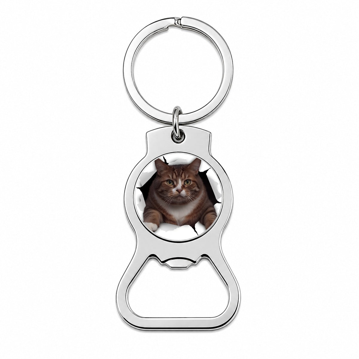 Fat Cat Breakout Bottle Opener Keychain