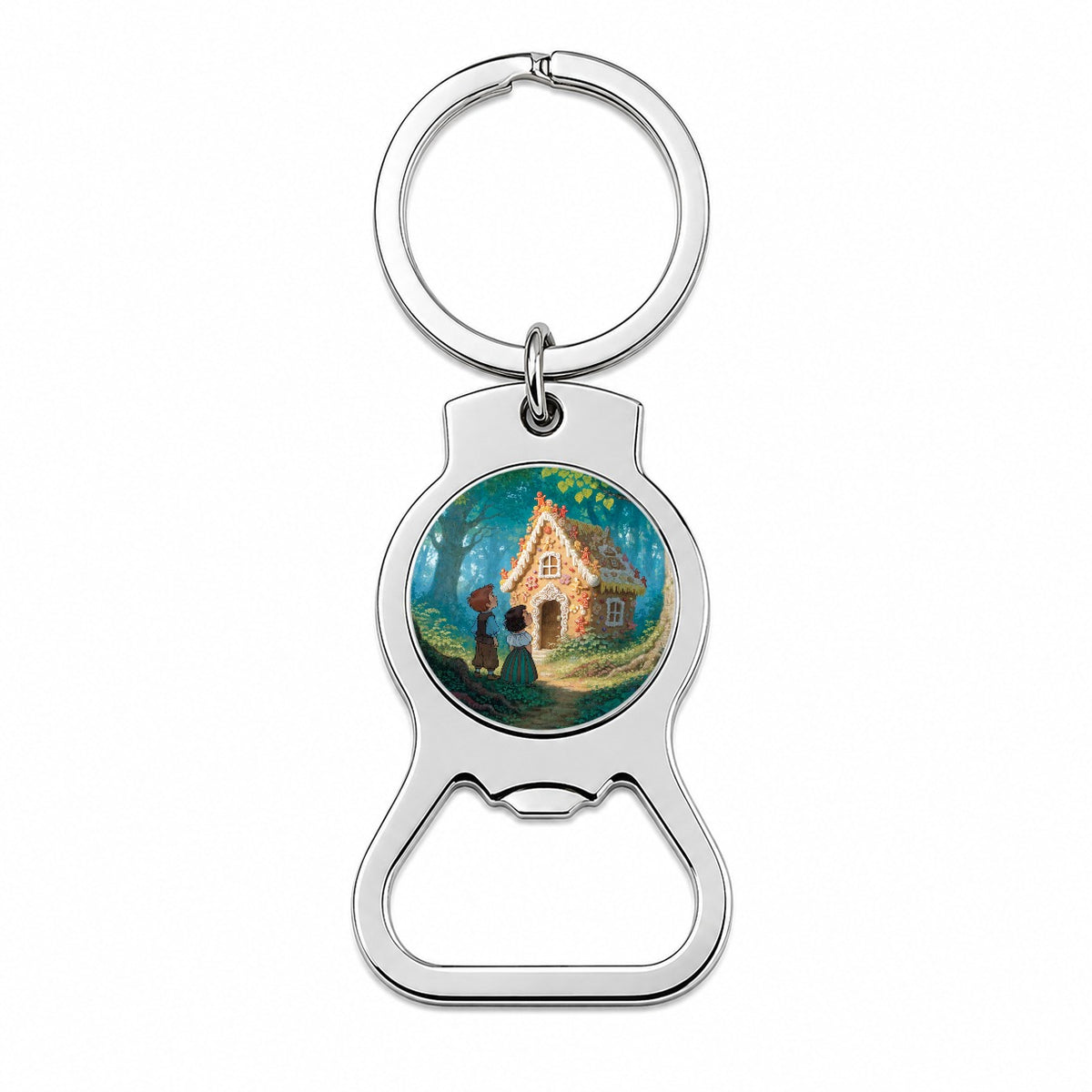 Hansel Gretel Gingerbread Cottage Bottle Opener Keychain