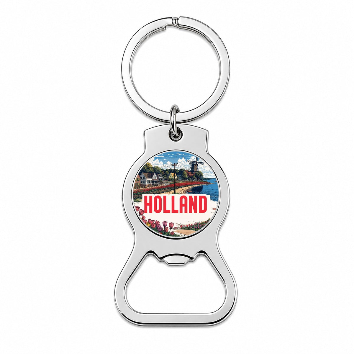 Holland Michigan Travel Bottle Opener Keychain