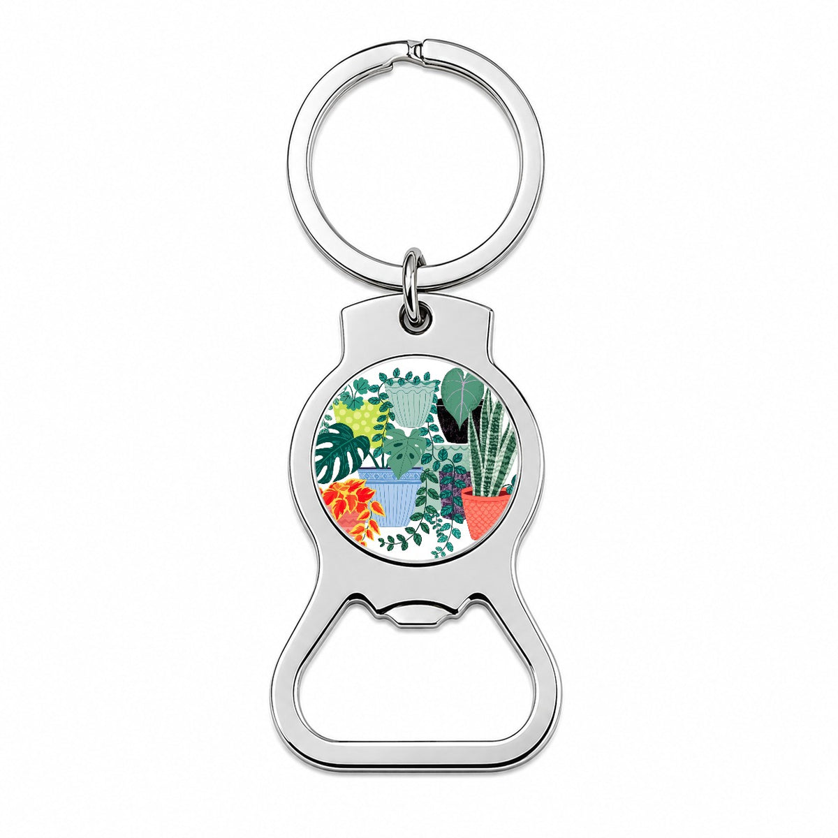 Houseplant Plant Lover Bottle Opener Keychain