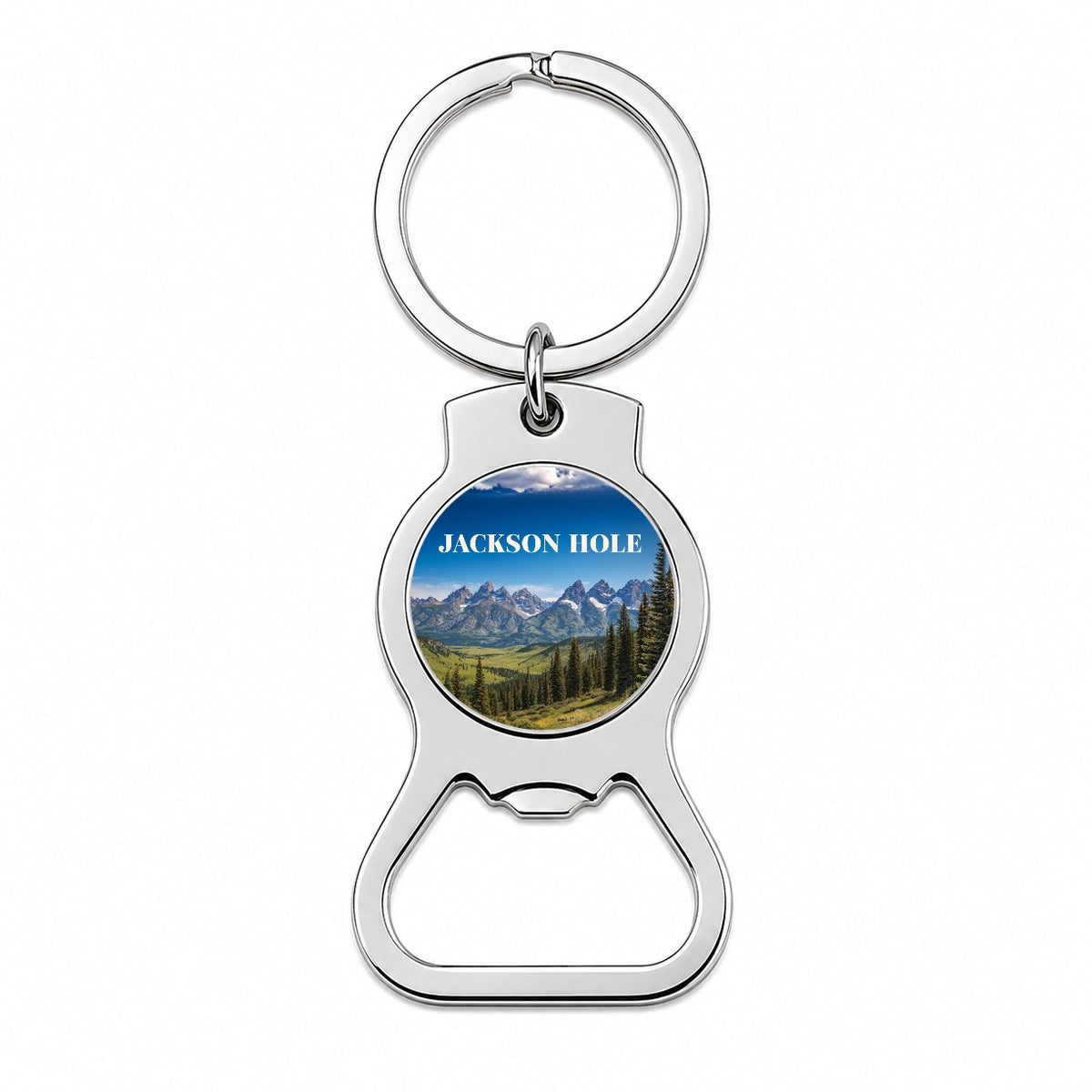 Jackson Hole Wyoming Travel Bottle Opener Keychain