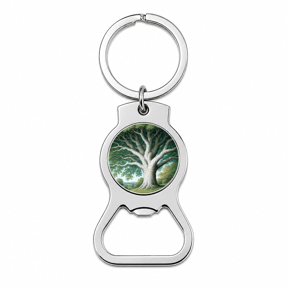 Majestic Sycamore Tree Bottle Opener Keychain