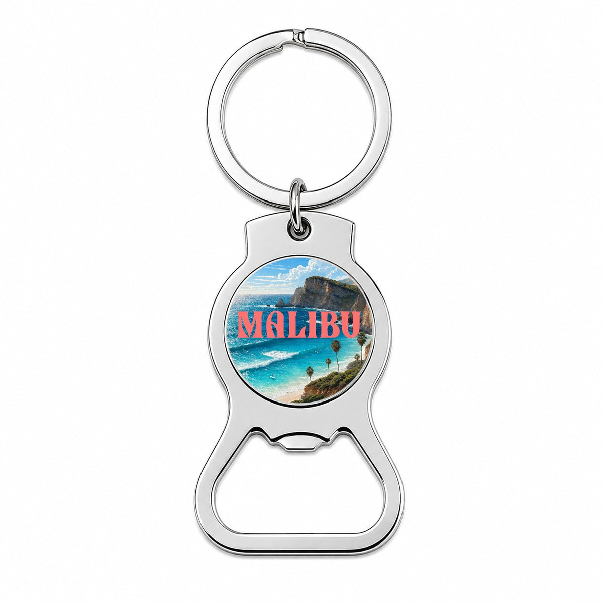 Malibu California Travel Bottle Opener Keychain