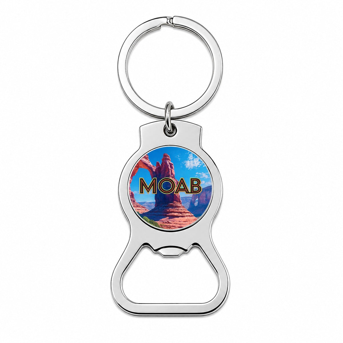 Moab Utah Travel Bottle Opener Keychain