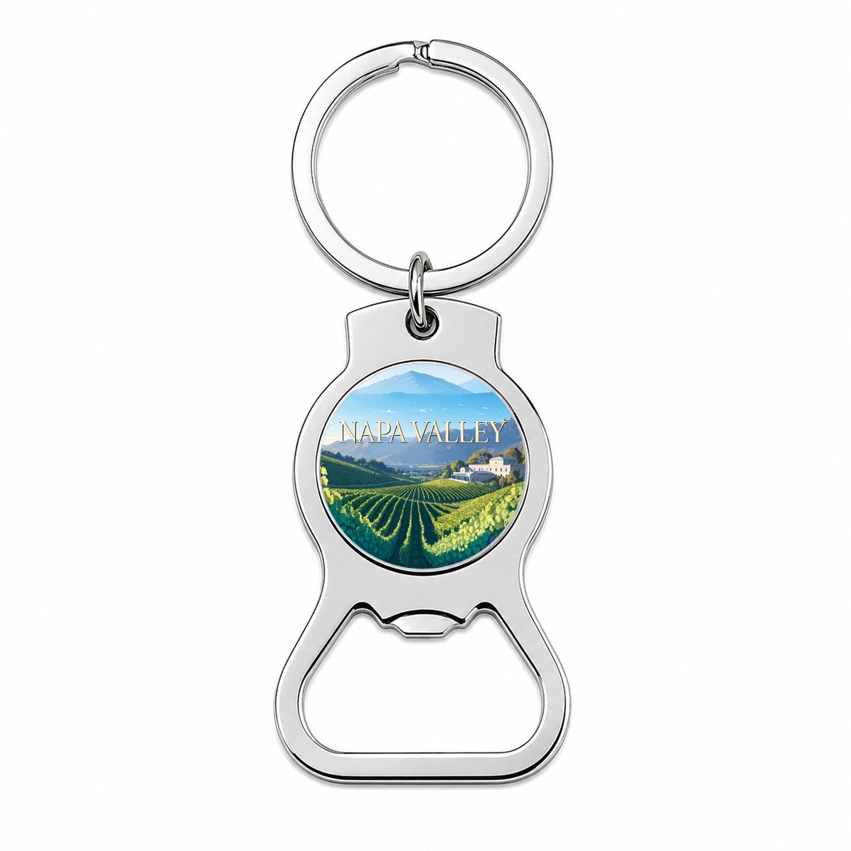 Napa Valley California Travel Grape Vines Wine Bottle Opener Keychain