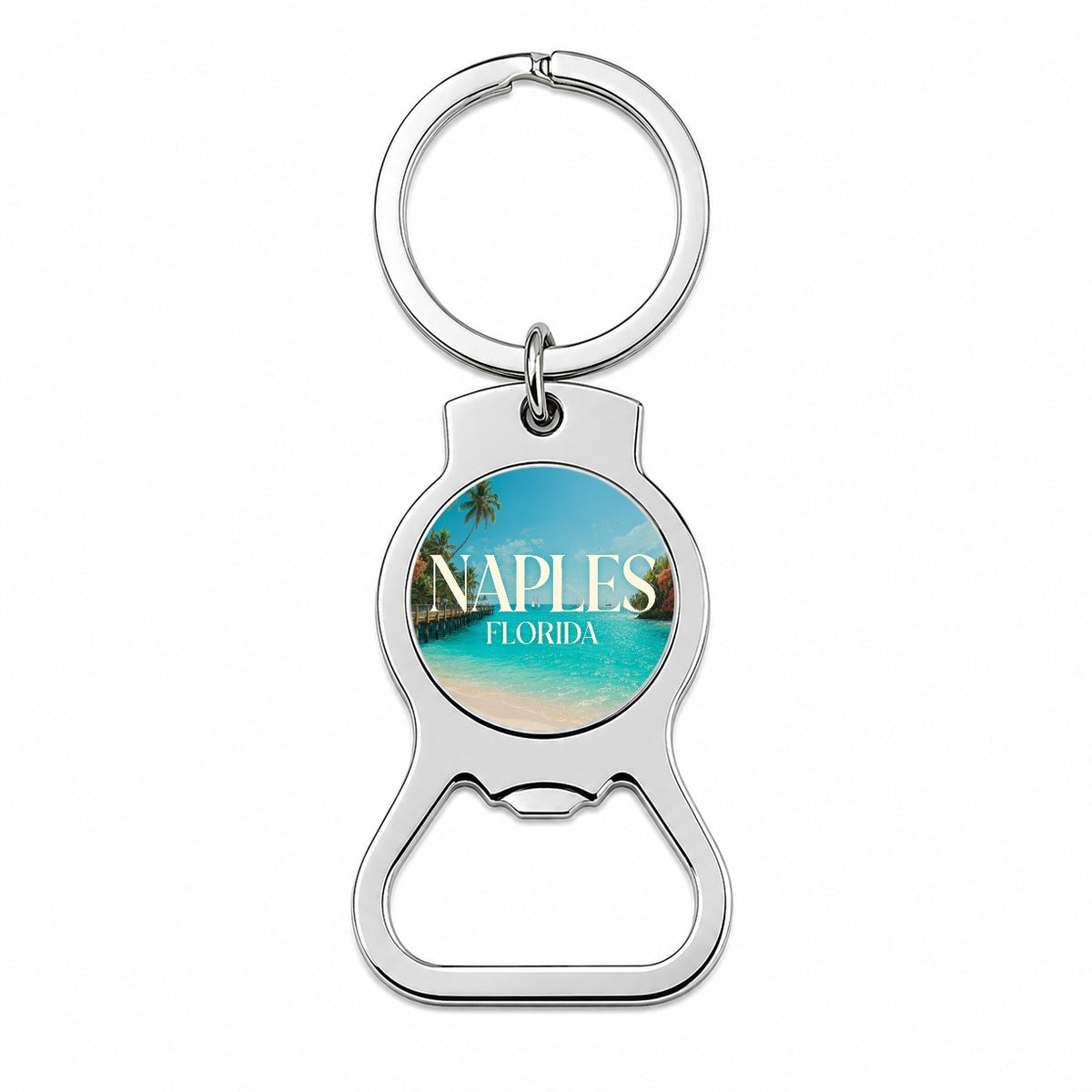 Naples Florida Travel Bottle Opener Keychain