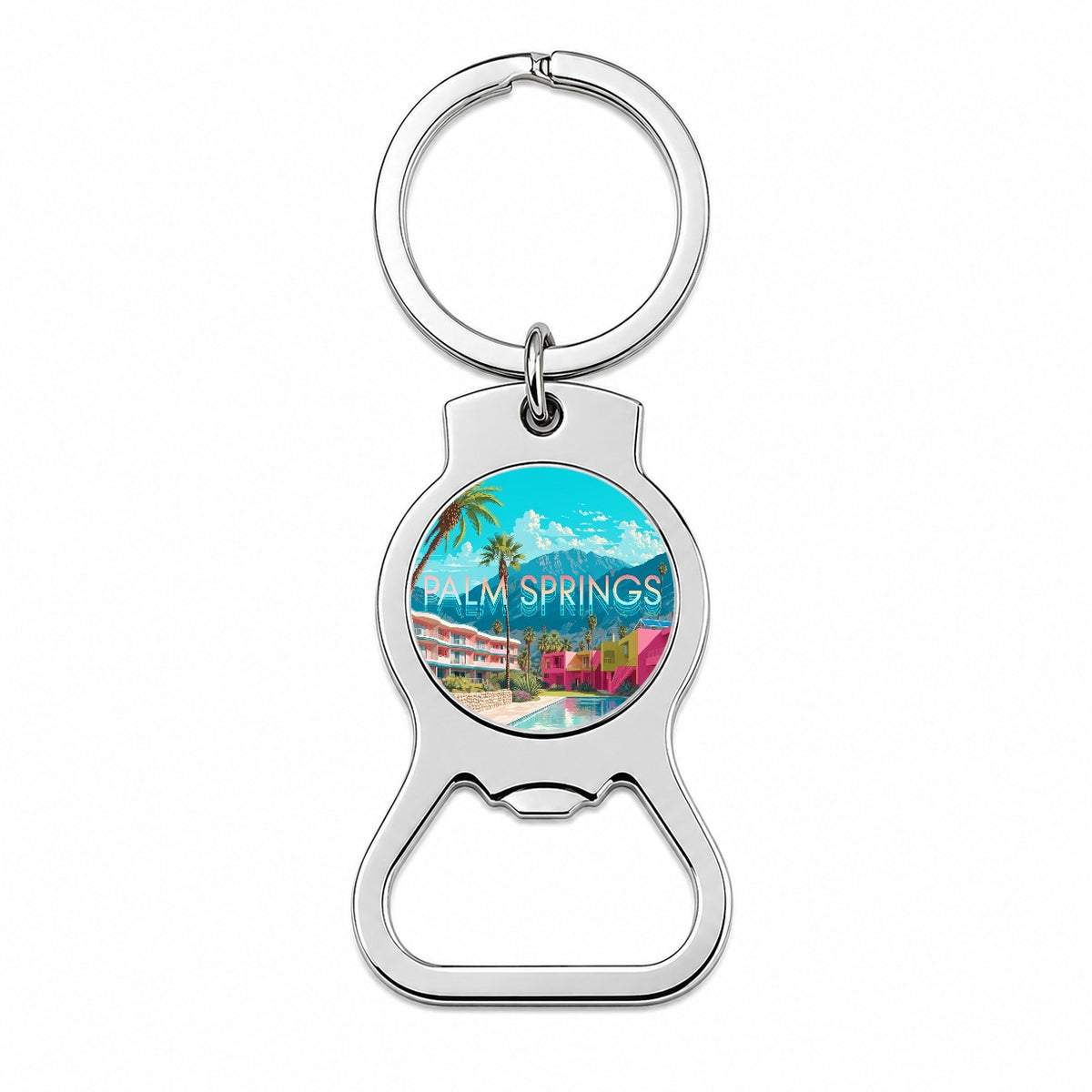 Palm Springs California Travel Bottle Opener Keychain