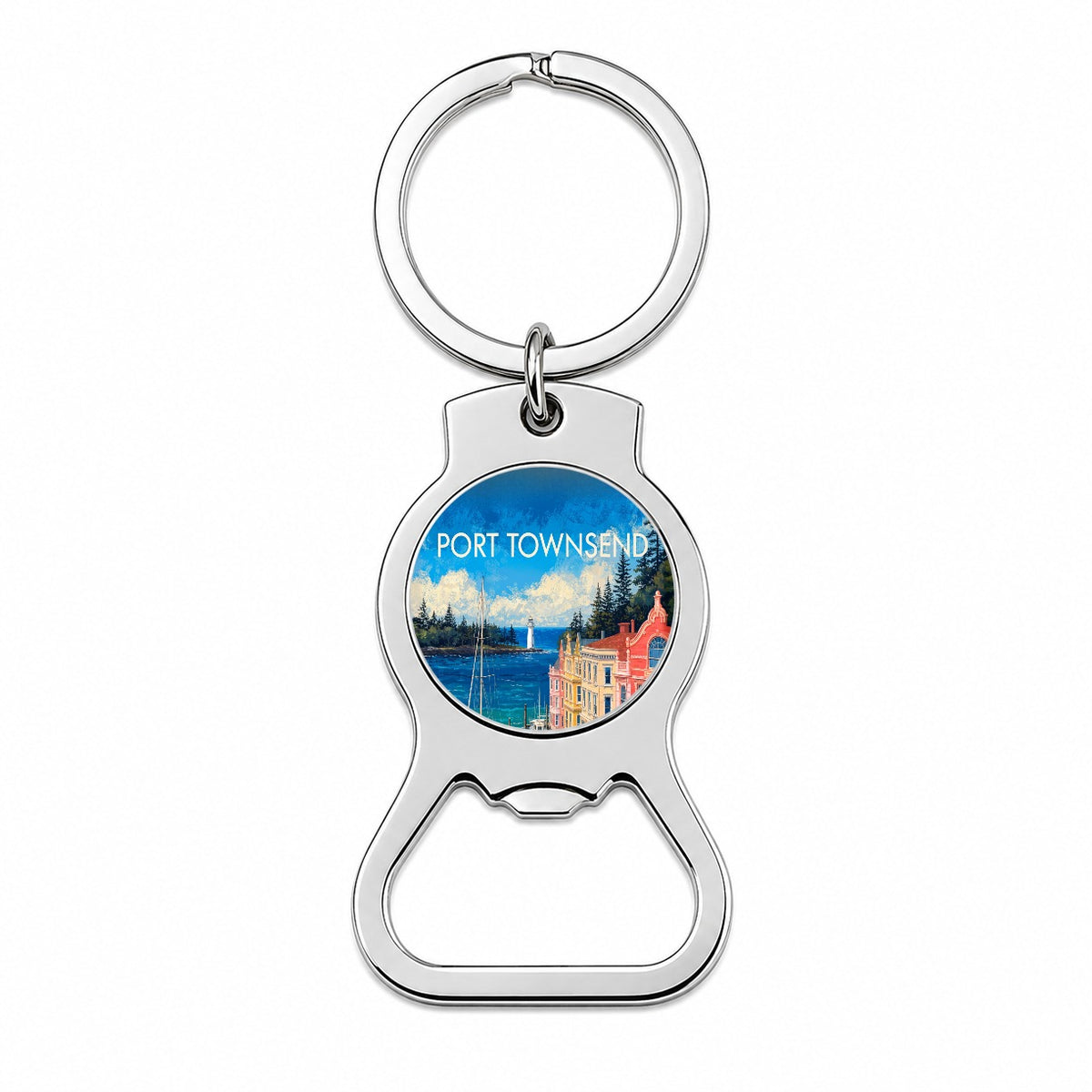 Port Townsend Washington Travel Bottle Opener Keychain