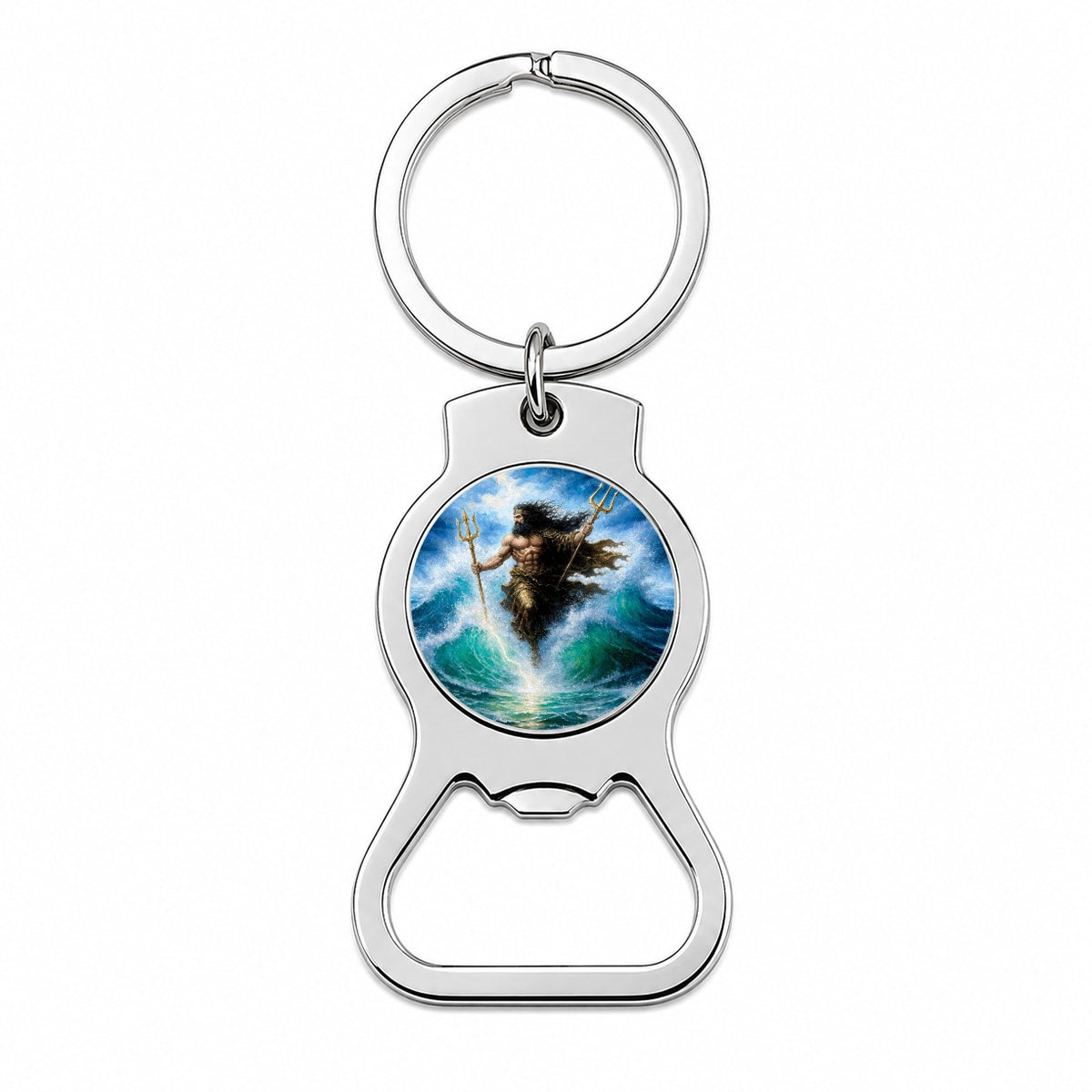 Poseidon Greek Sea God Bottle Opener Keychain