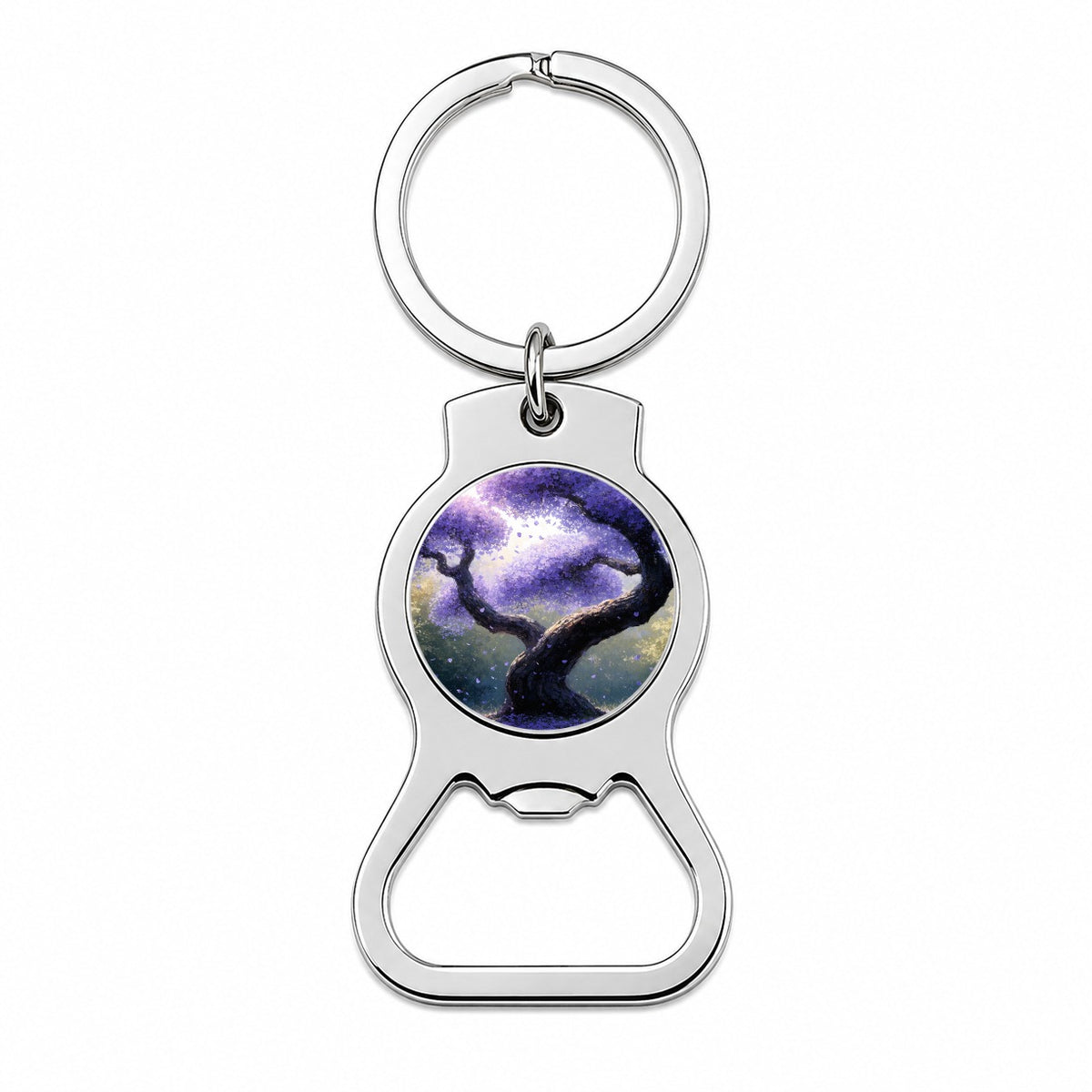 Purple Jacaranda Tree Bottle Opener Keychain