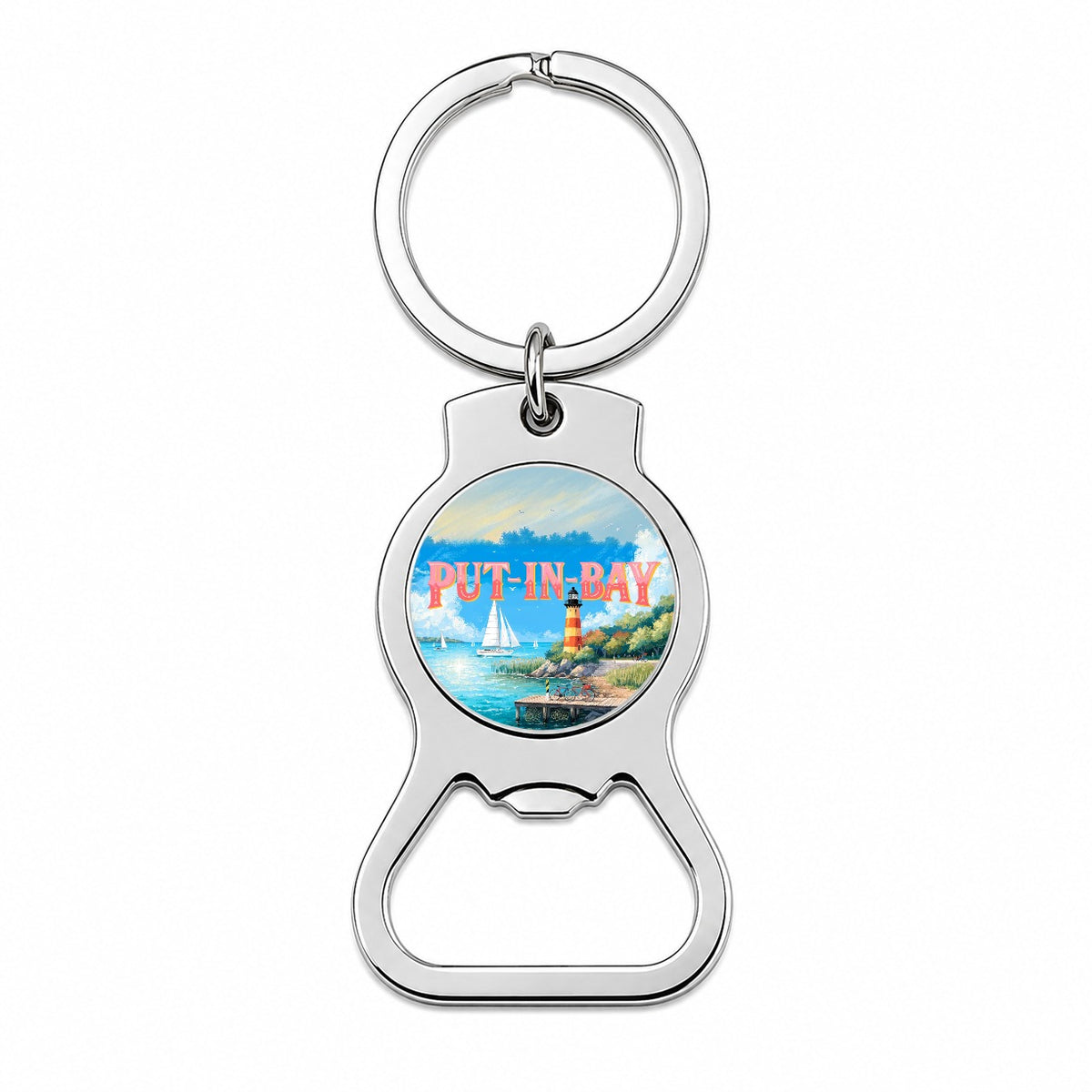 Put-in-Bay Ohio Travel Bottle Opener Keychain