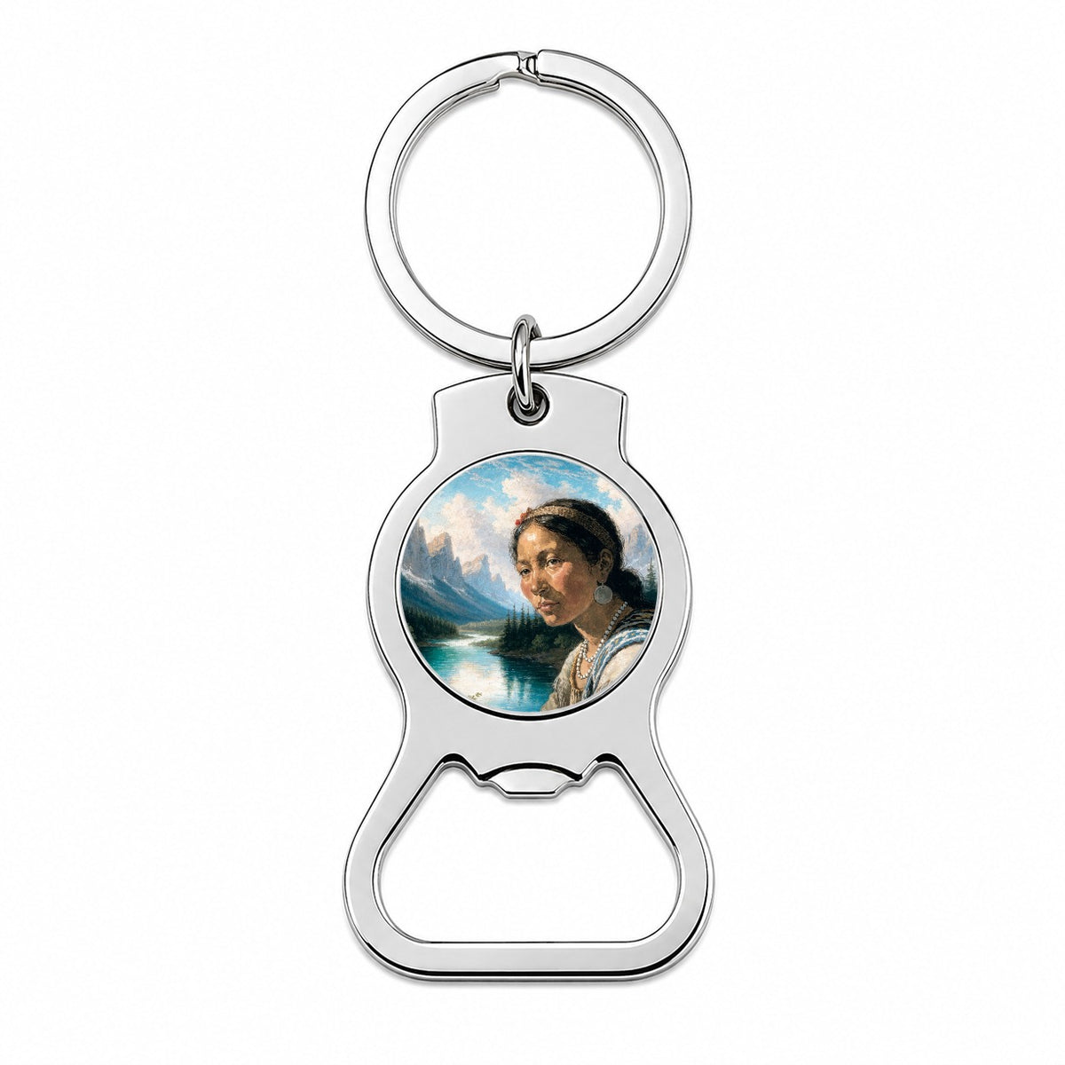 Sacagawea Explorer Bottle Opener Keychain