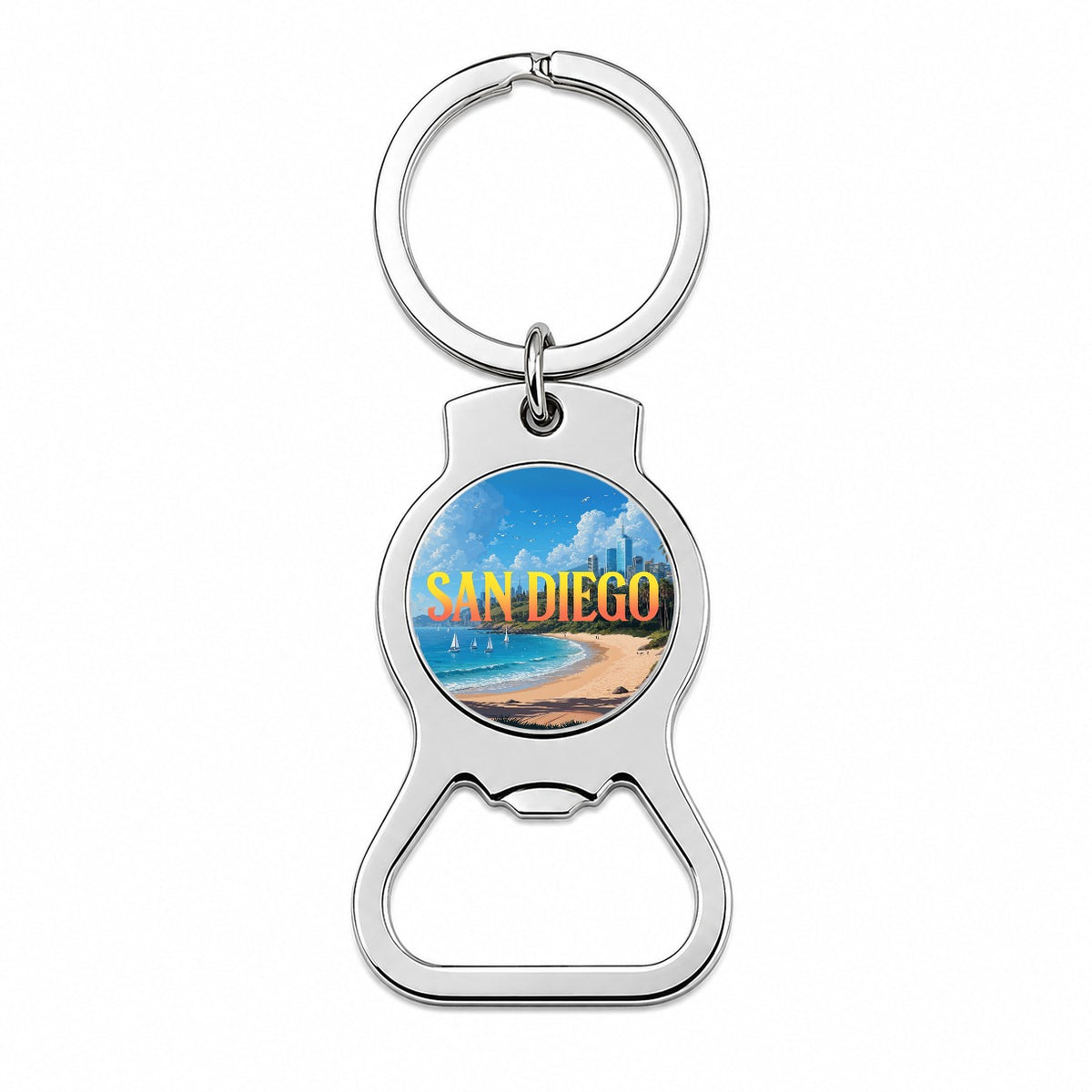 San Diego California Travel Bottle Opener Keychain