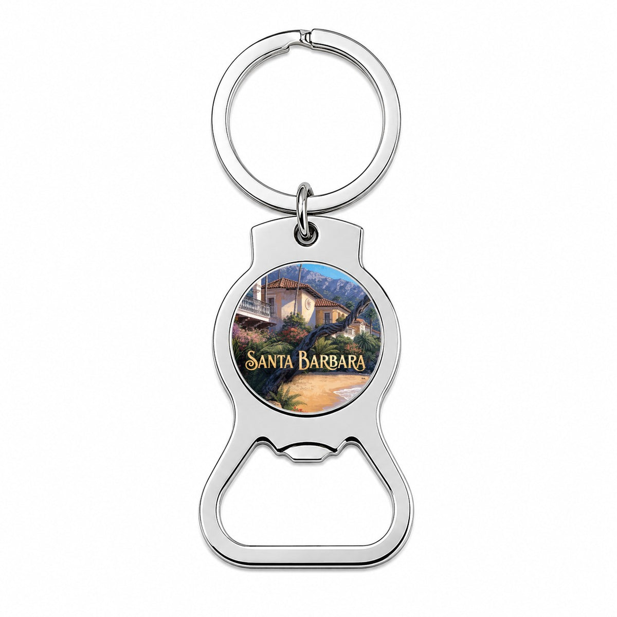 Santa Barbara California Travel Bottle Opener Keychain