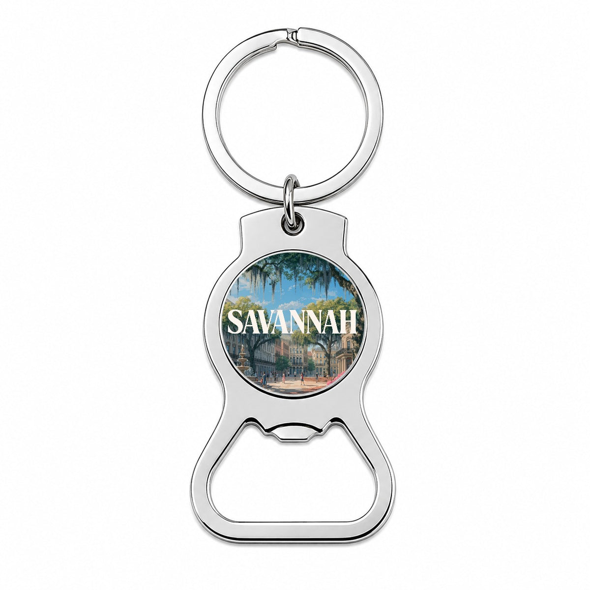 Savannah Georgia Travel Bottle Opener Keychain